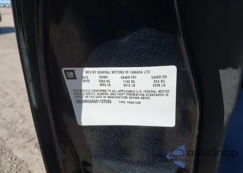 2006 Pontiac Grand Prix Gt из США, поврежденный, VIN 2G2WR584561127039